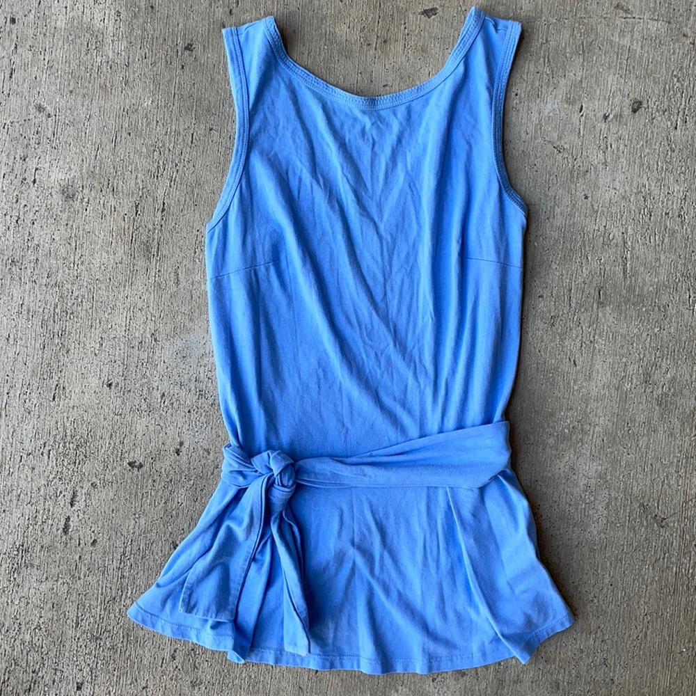 Baby Blue Norwich Tie-Waist Tank Top